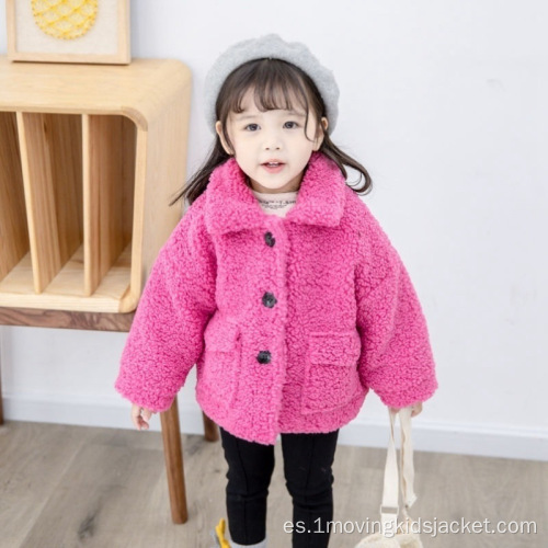 Chaqueta de cordero para niños niñas otoño e invierno